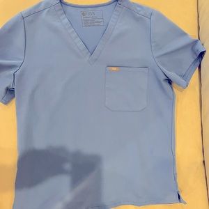 Catarina one pocket figs top - ceil blue